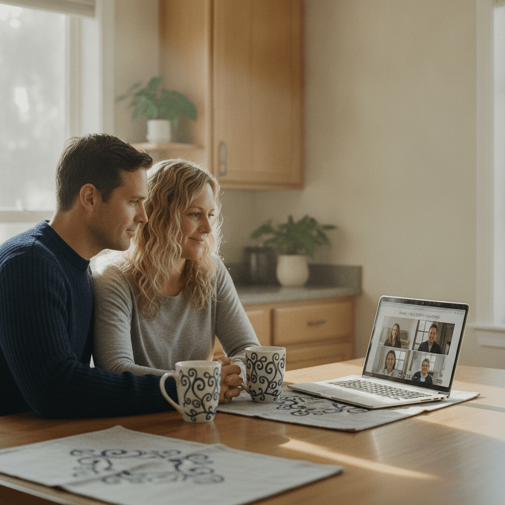 a couple attend the Family and Friends Support Hour