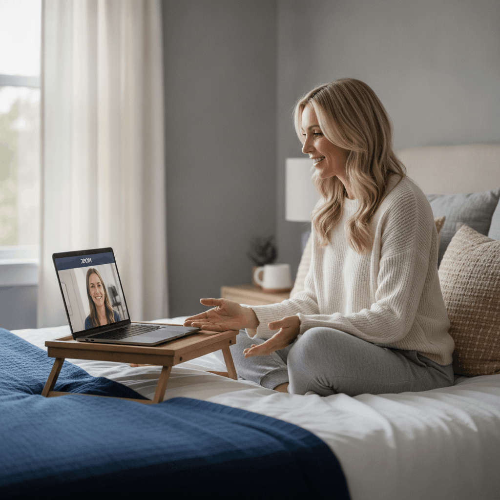 woman on a zoom call